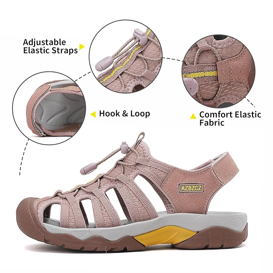 Amazon.com | AZBZCZ Women Sandals Hiking Closed Toe Leather